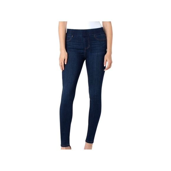 Liverpool Sienna Pull-On Mid-Rise Skinny Denim Jeggings Size 4P - Picture 1 of 13
